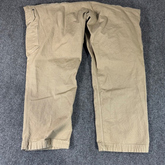 Duluth Trading Flex Fire Hose Relaxed Fit Cargo Pants Khaki Mens 46x32 - Picture 6 of 6